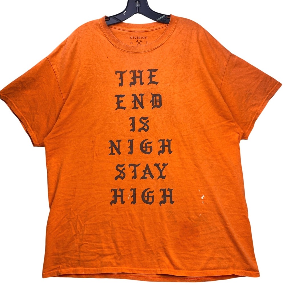 Division‎ of Labor Shirt Mens Extra Large Spell Out Grunge Thrashed Streetwear